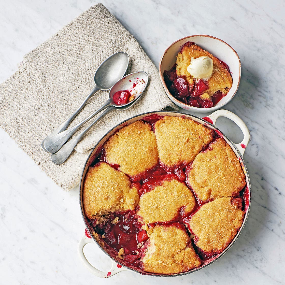 Plum & Apple cobbler