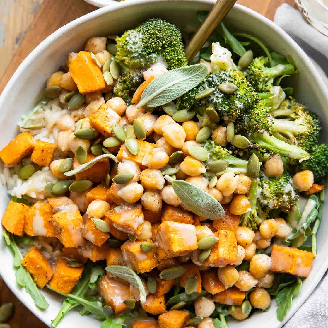 Chickpea Sweet Potato Bowls