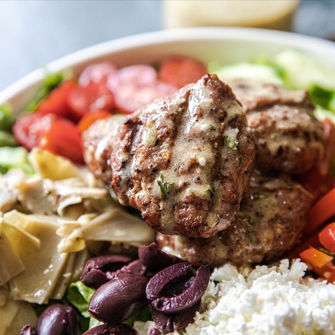 Greek Meatball Bowls