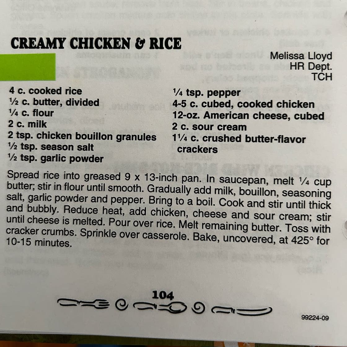Creamy Chicken & Rice