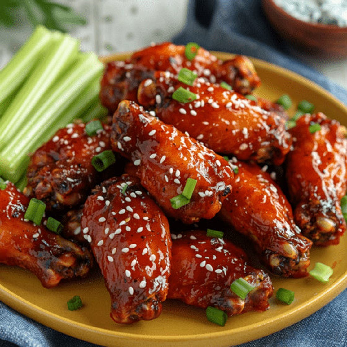 Alitas de Pollo con Sriracha Keto en Air fryer