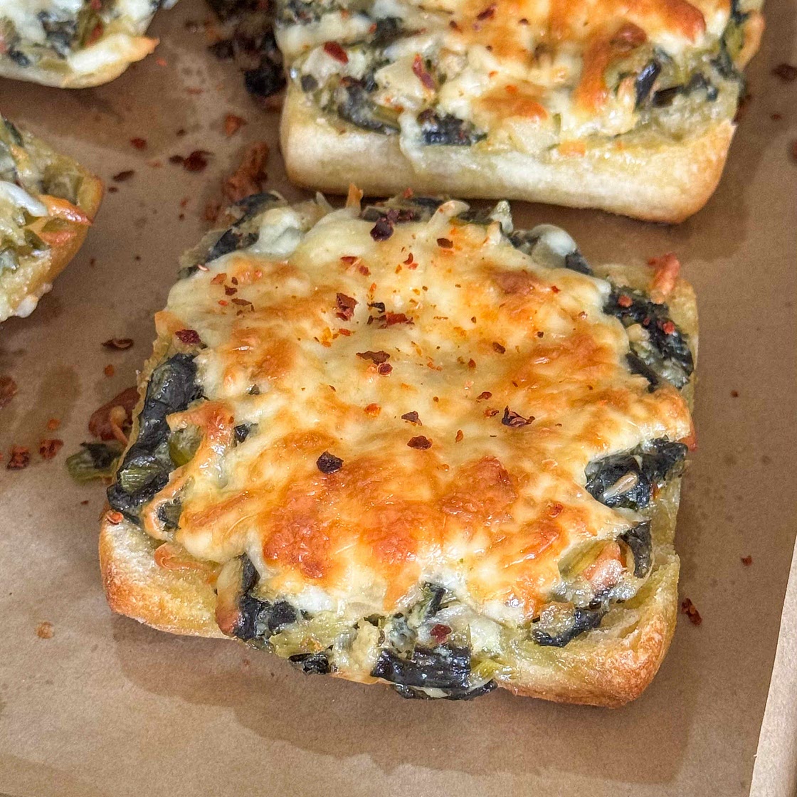 Spinach Dip Ciabatta Bread 