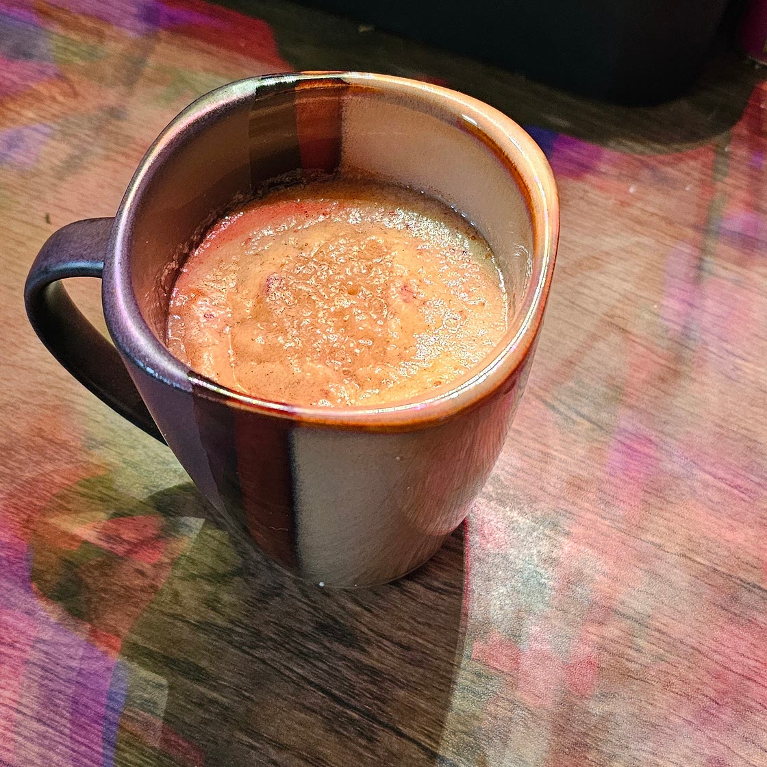 Dairy free creamy hot apple tea
