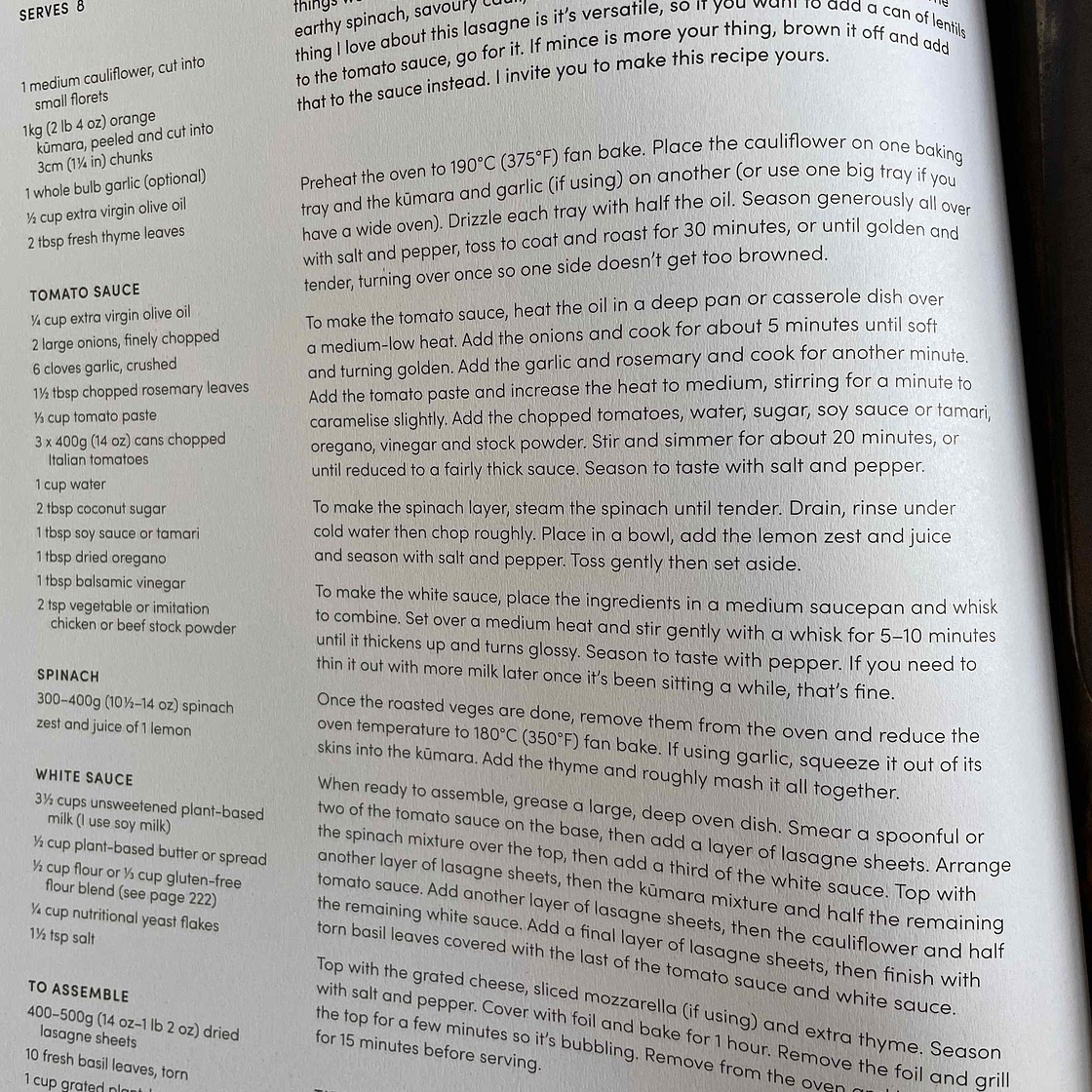 Roasted cauli & kumara lasagne - 80