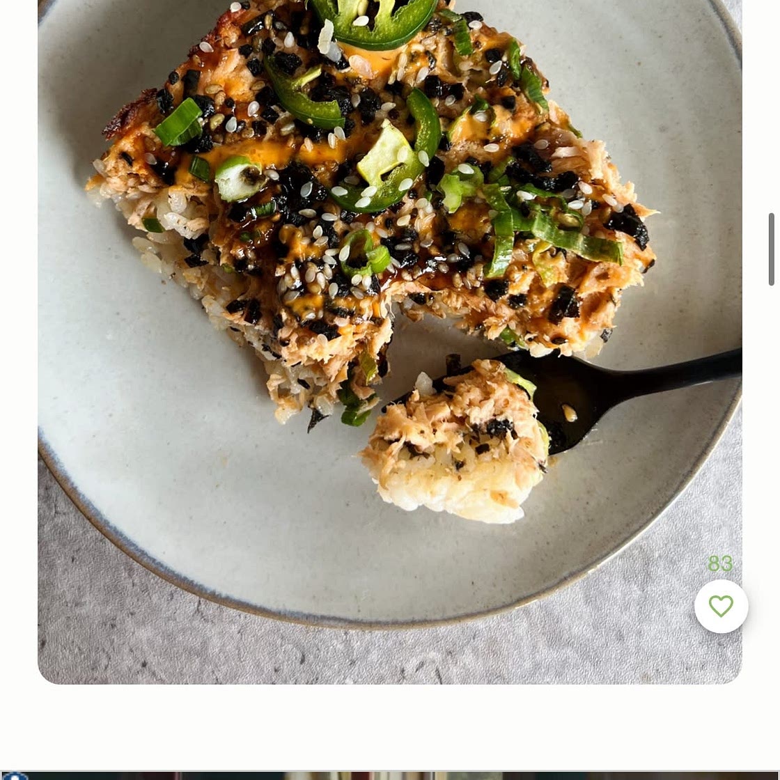Spicy Salmon Sushi Bake