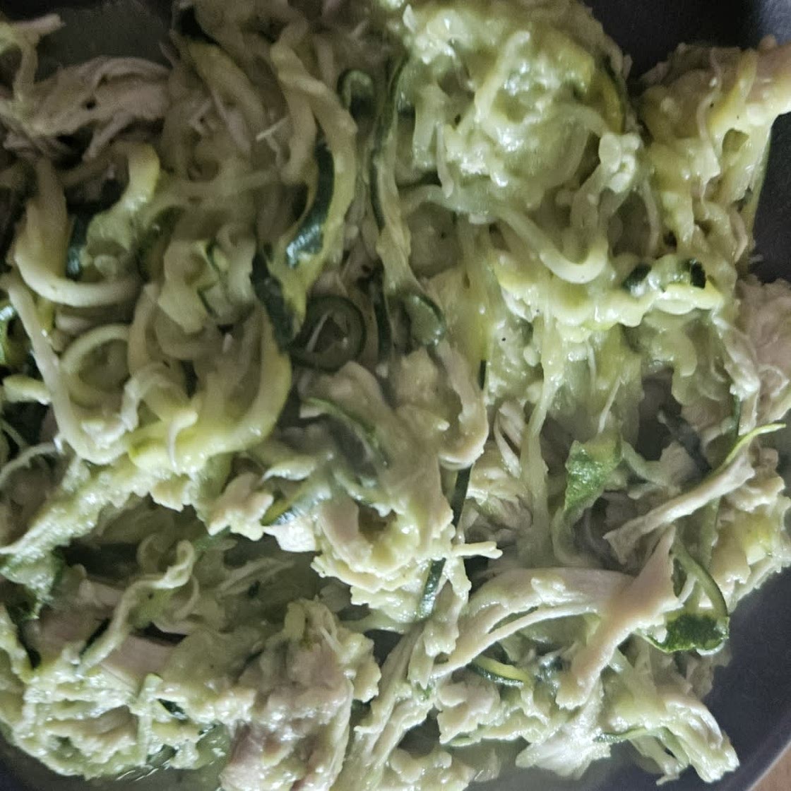 Creamy Whole30 Avocado Pesto Noodles