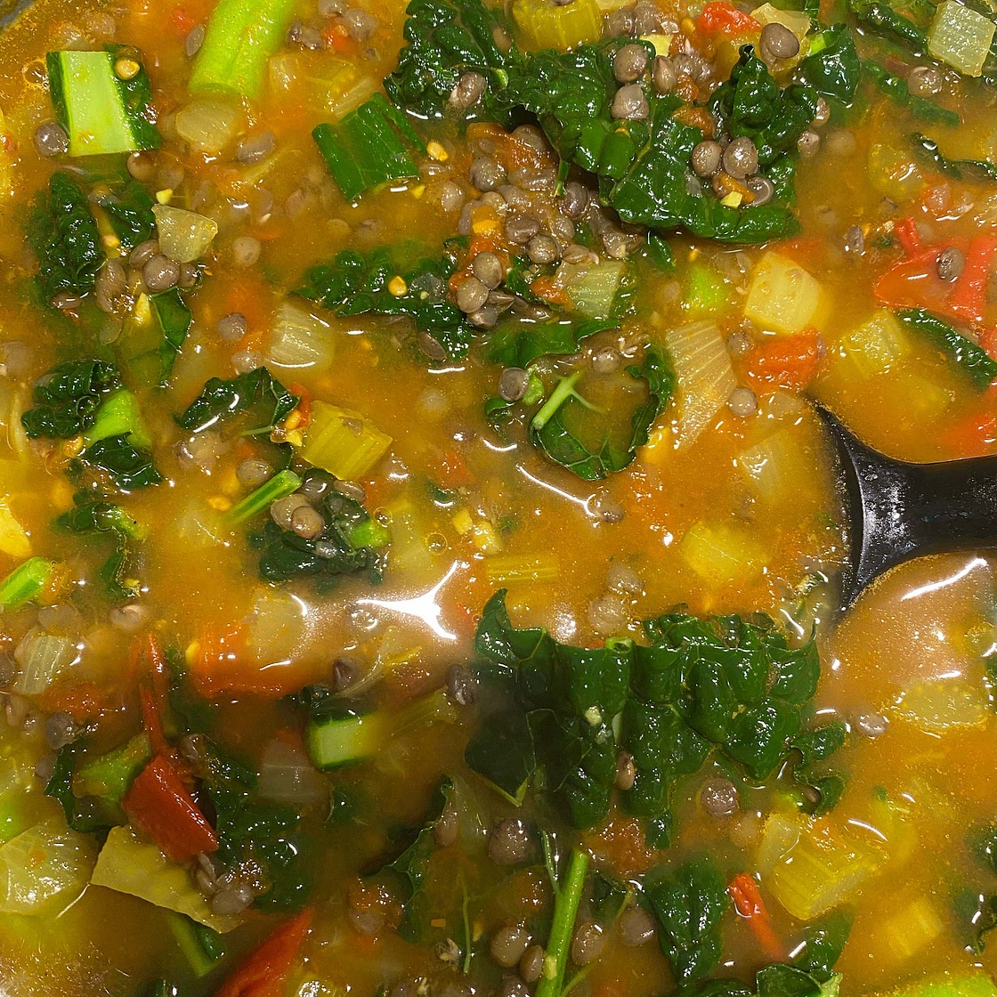 Turmeric, lentil and lemon soup