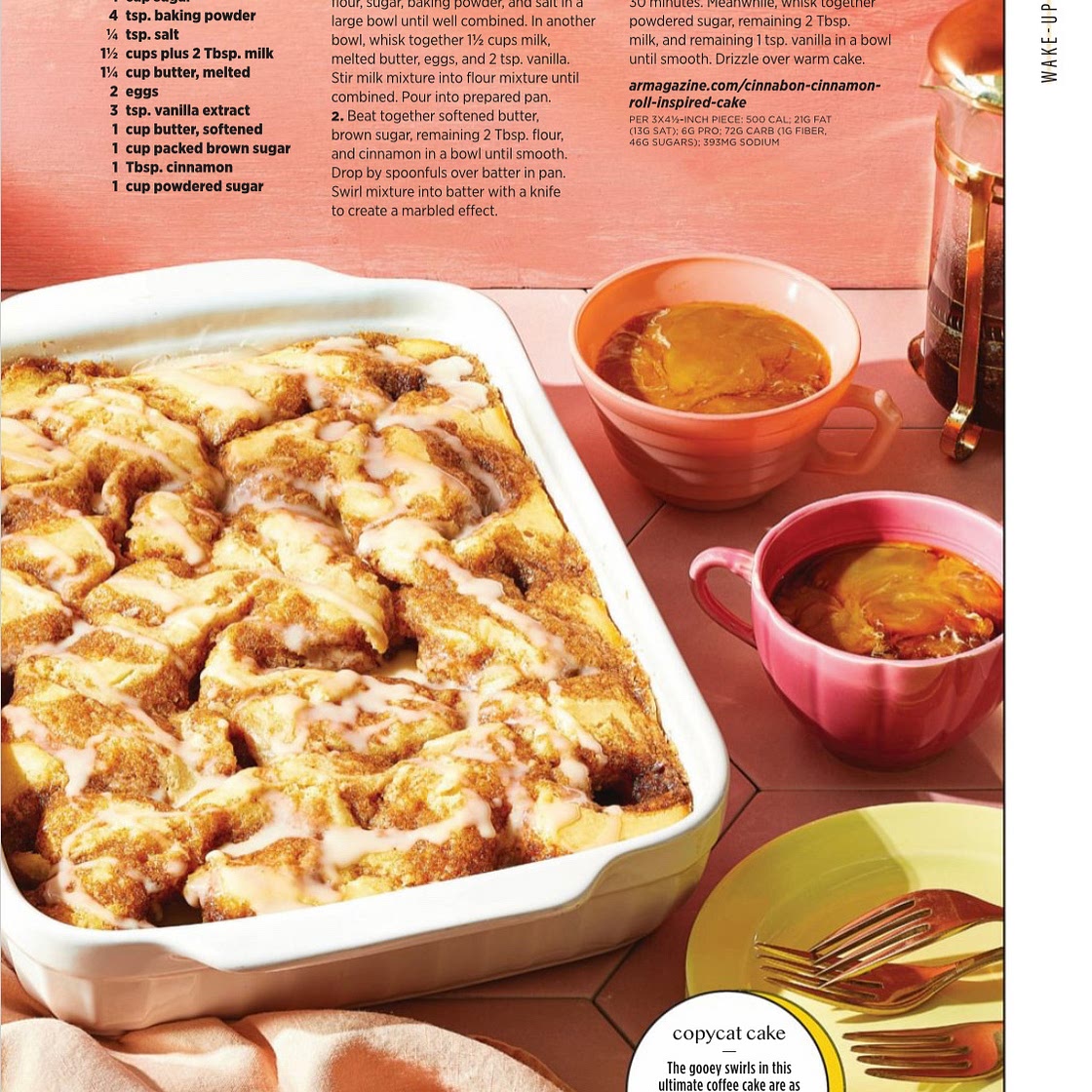 Cinnabon cinnamon roll inspired cake