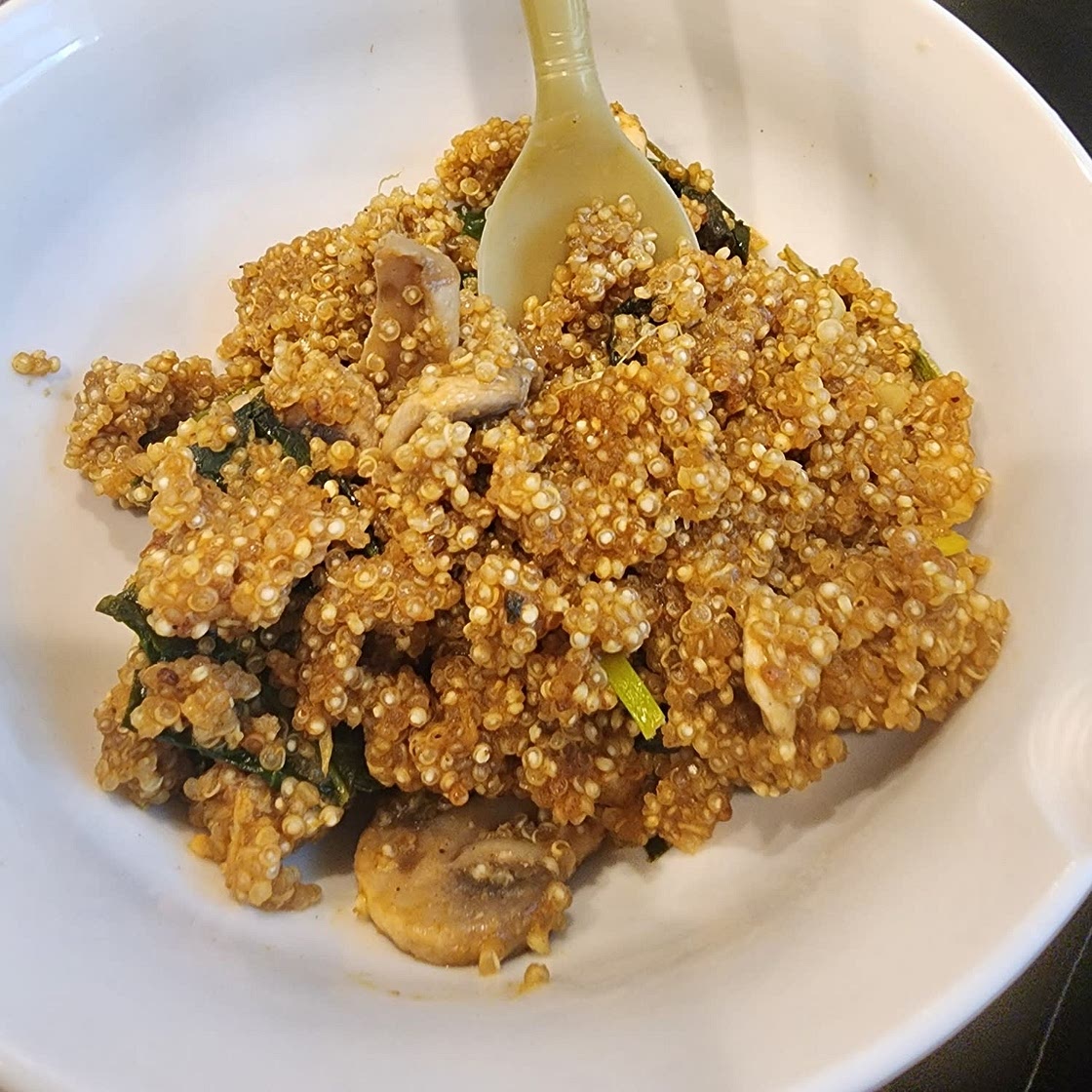 20-Minute Mushroom Spinach Quinoa — Project Sunny