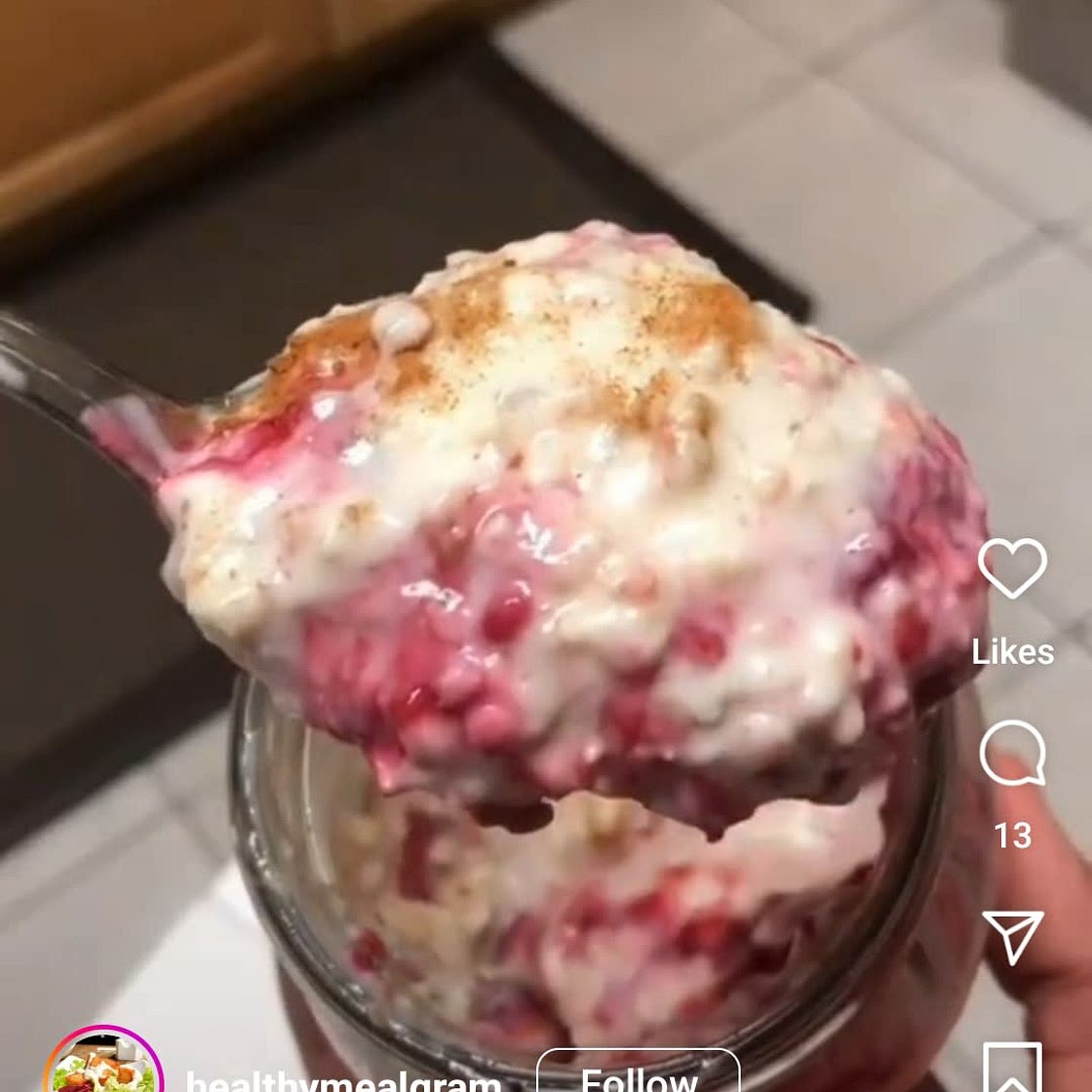 Jelly donut oats 163 cal high fibre *