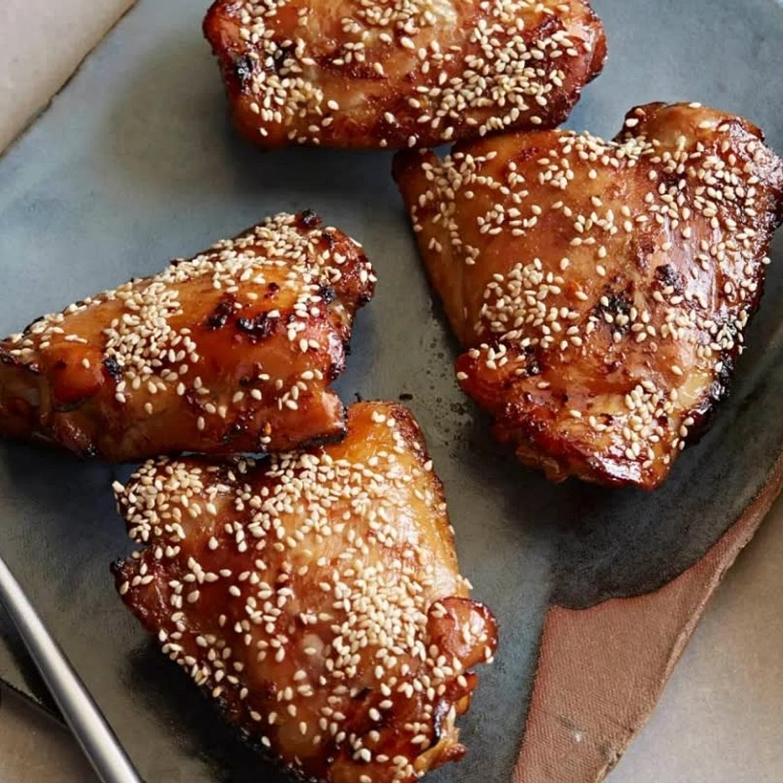 Healthy Air frier teriyaki chicken thighs