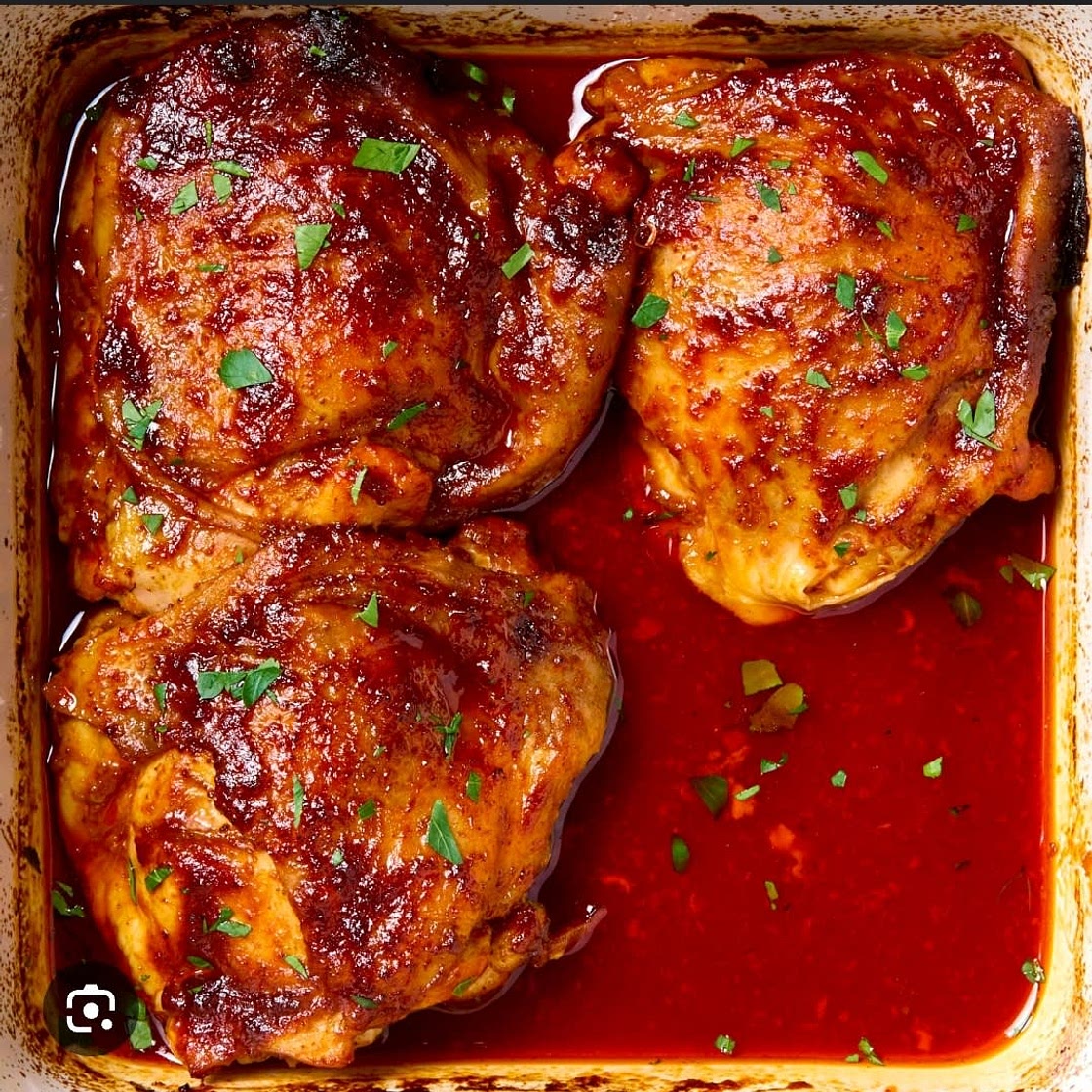 Airfyer healthy orange chicken thighs