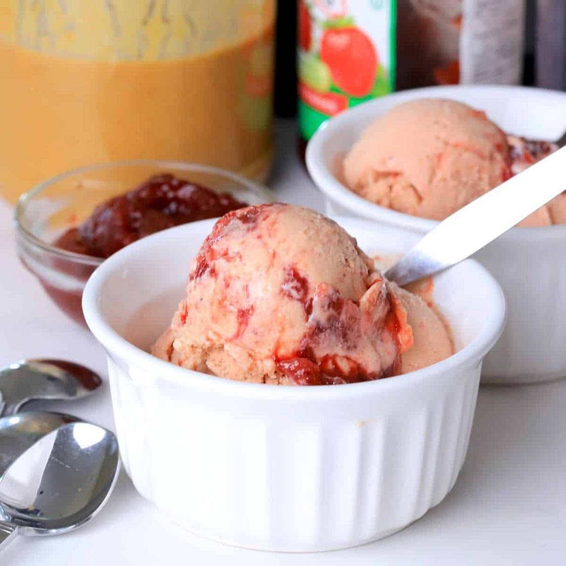 Low Carb Peanut Butter and Jam Ice Cream (Ninja Creami Recipe)