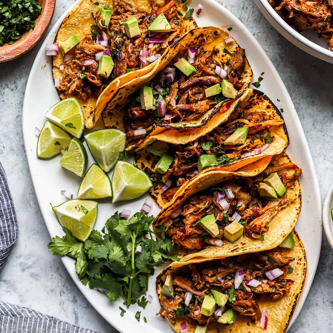Crock Pot Carnitas Pork Tacos