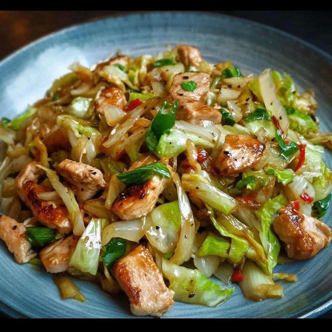 Chinese Chicken Cabbage Stirfry