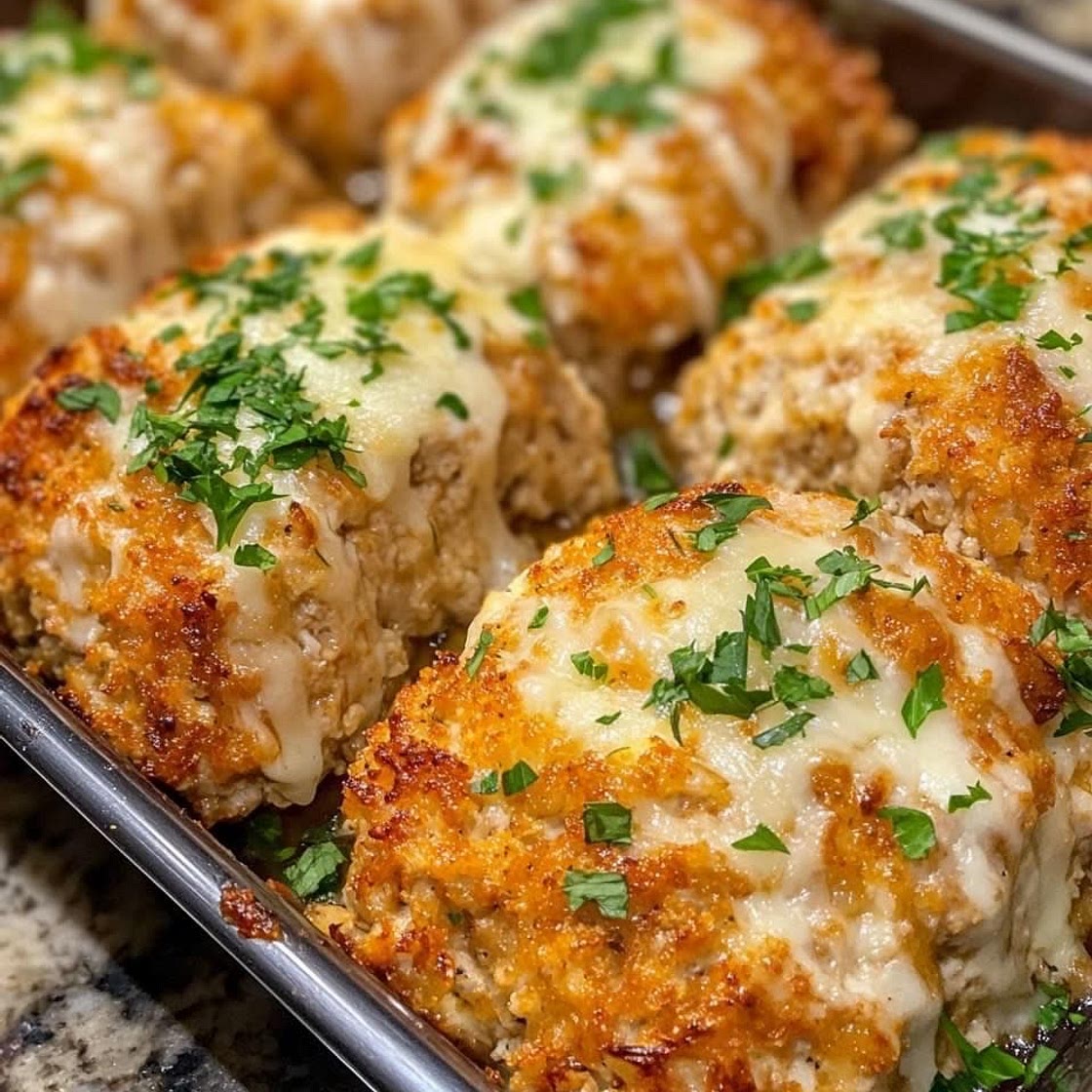 Garlic Parmesan Chicken Meatloaves