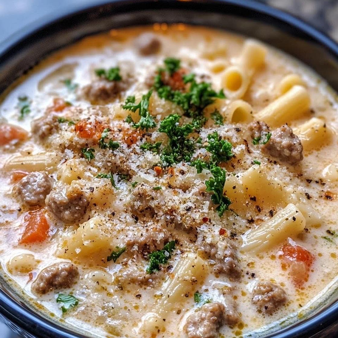 Creamy Parmesan Italian Sausage Soup
