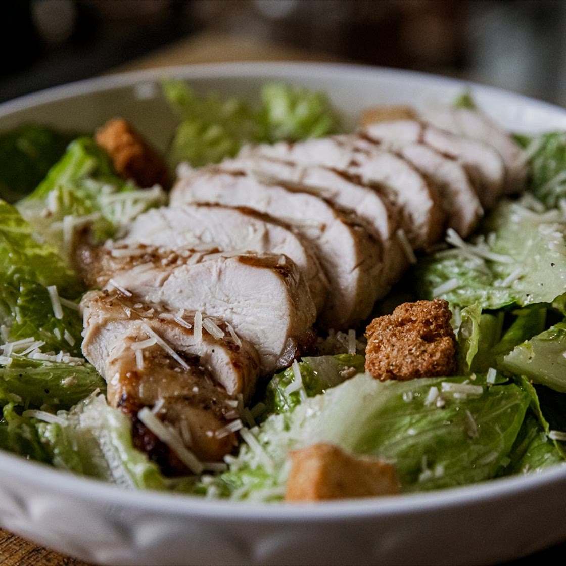 Traeger Chicken Caesar Salad