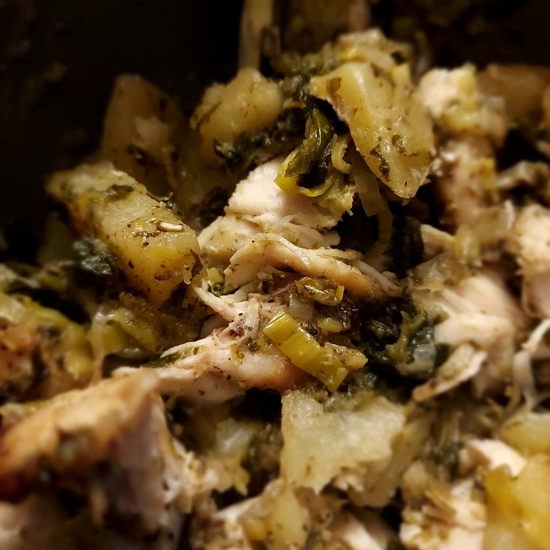 Lemon Herb Spinach Leek Potato Chicken