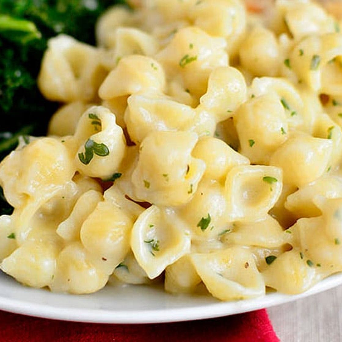 Creamy Garlic Shells