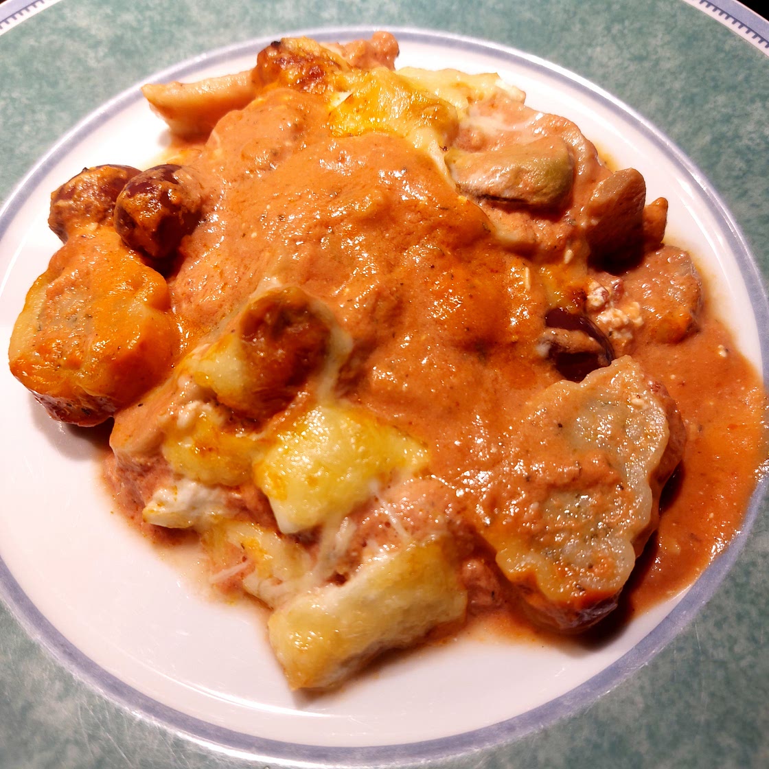 Maultaschen-Auflauf (Camping-Rezept)