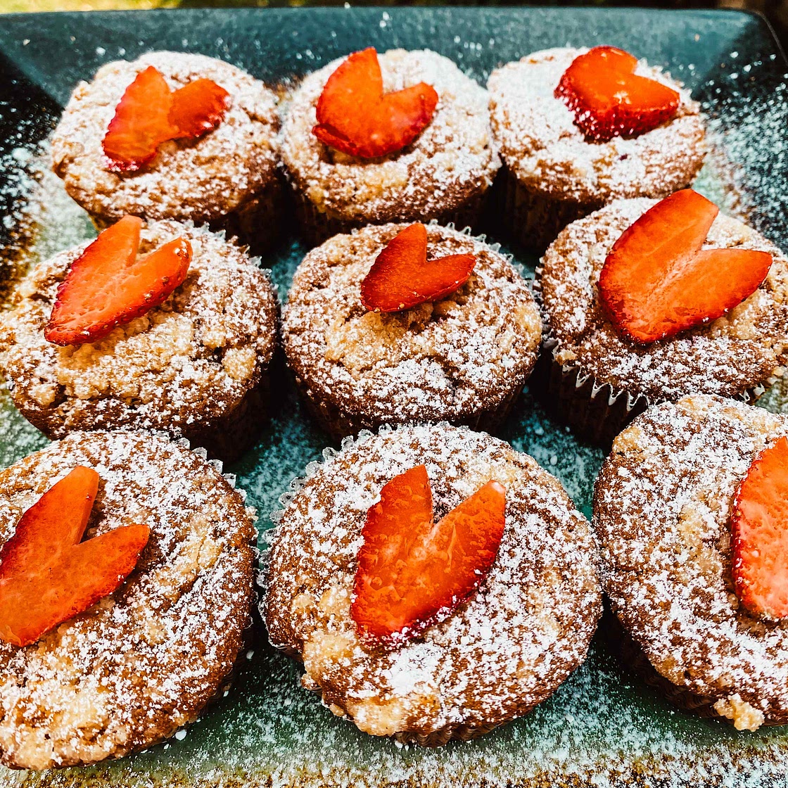 Strawberry White Choc Muffins