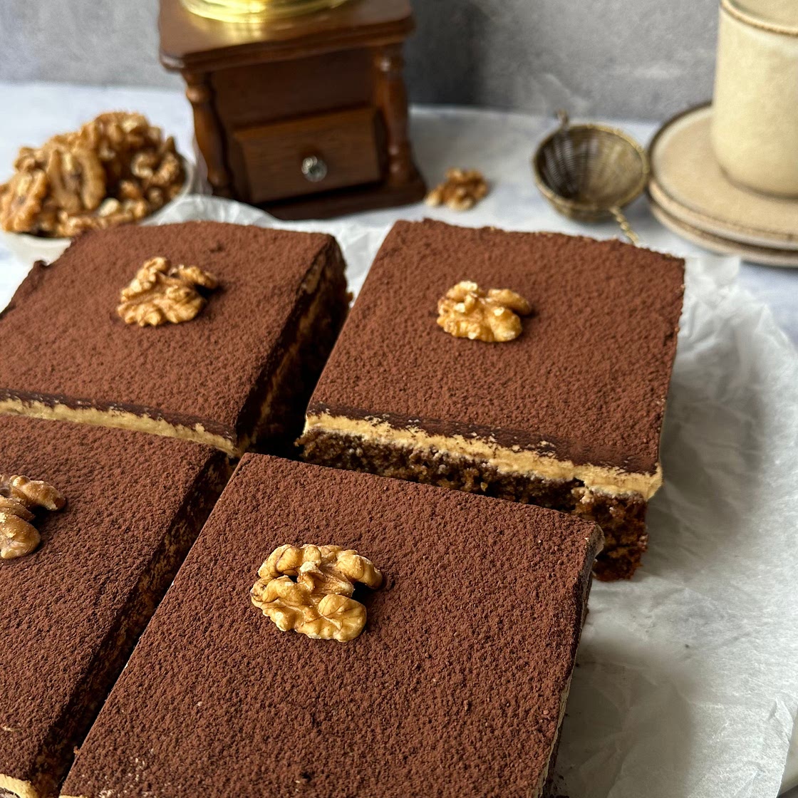 Mocha and Walnut Cake