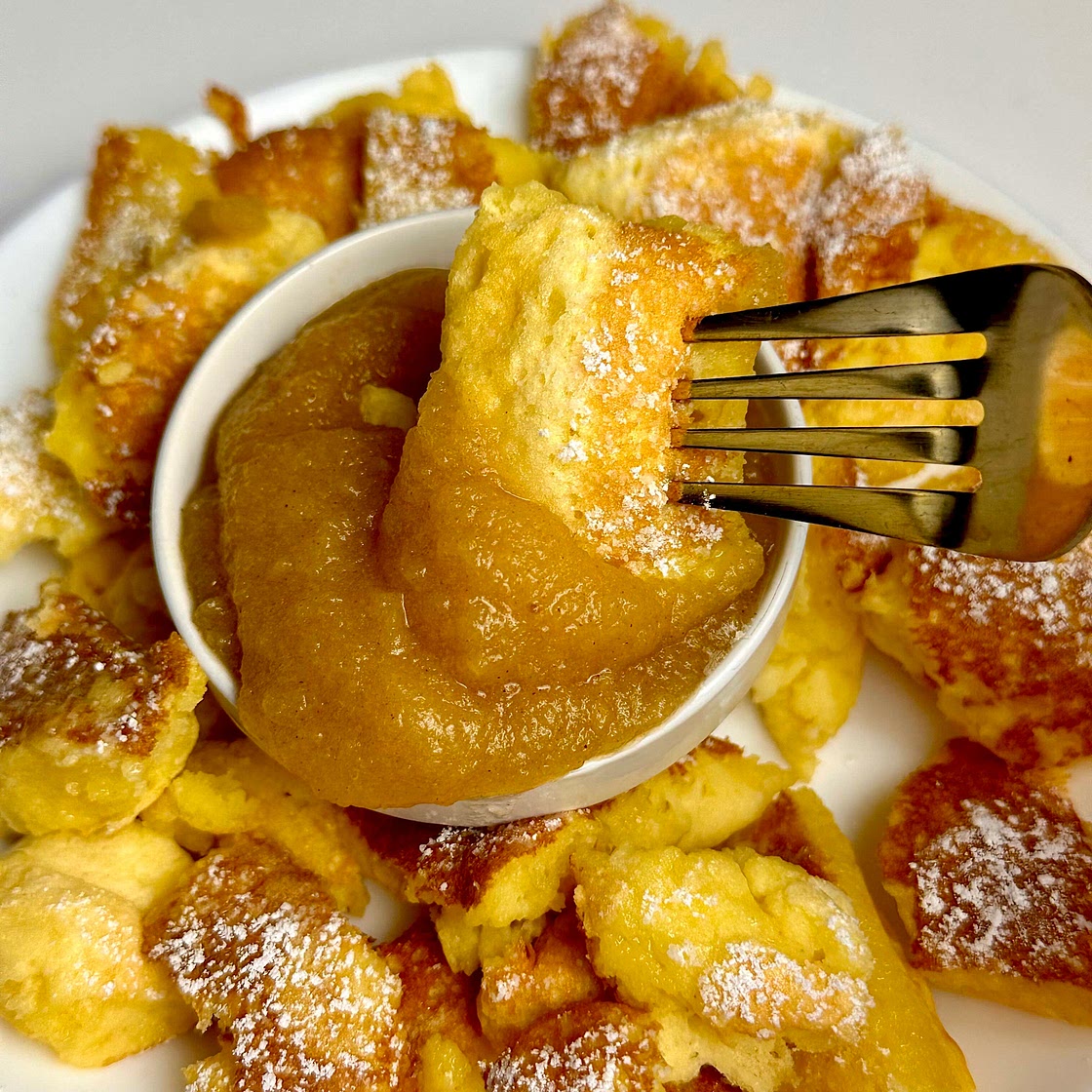 Kaiserschmarrn with homemade apple sauce 