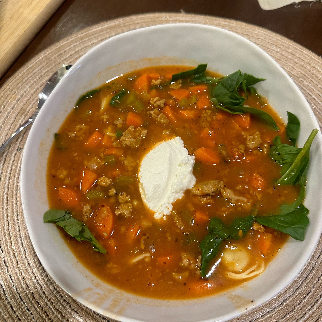 Ang's Creamy Tortellini Soup