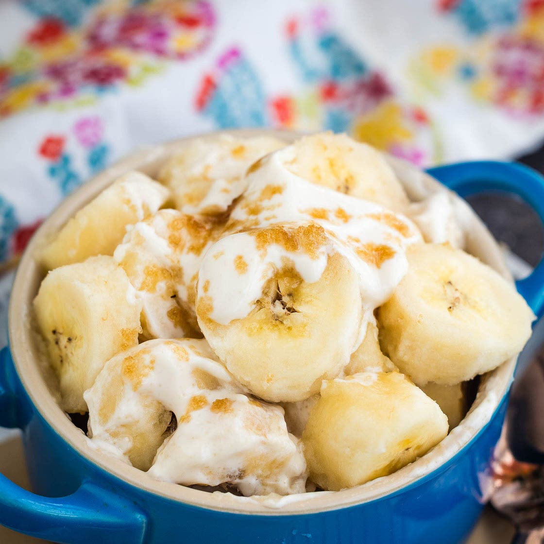 Sweet Sour Cream Bananas