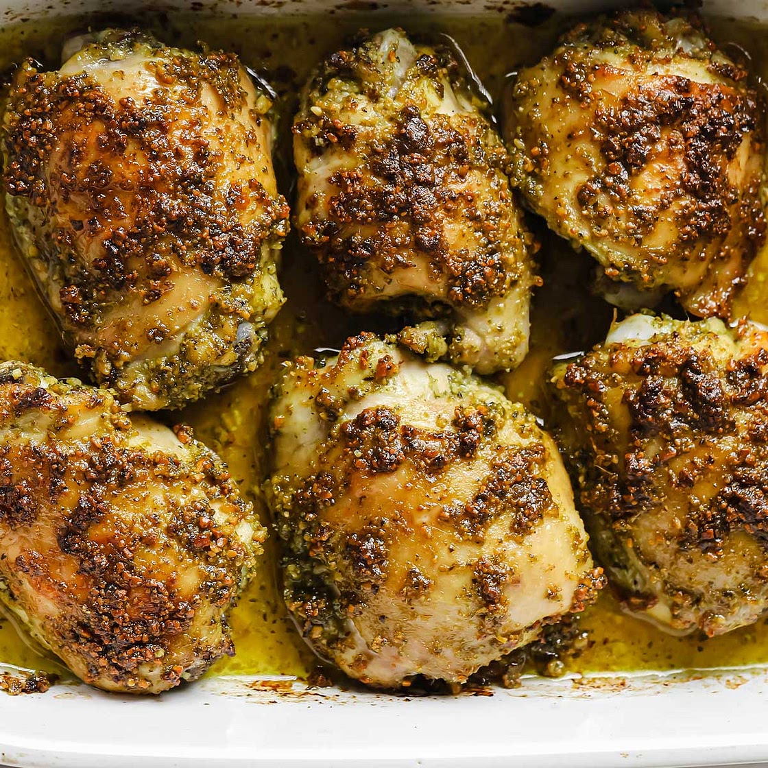 Pesto Chicken Thighs