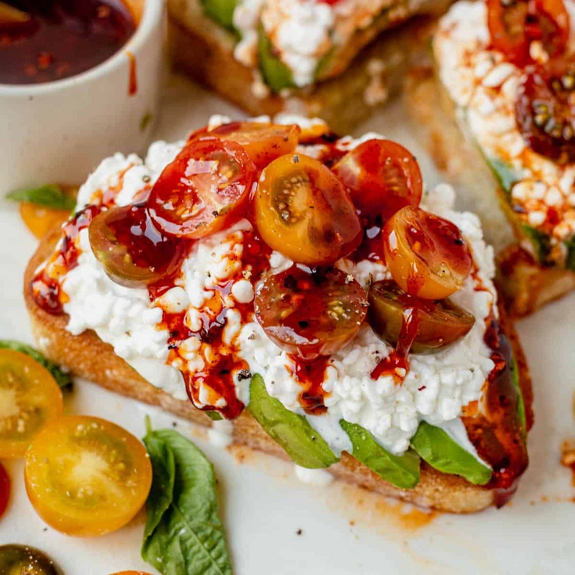 cottage cheese toast (P : 40g)