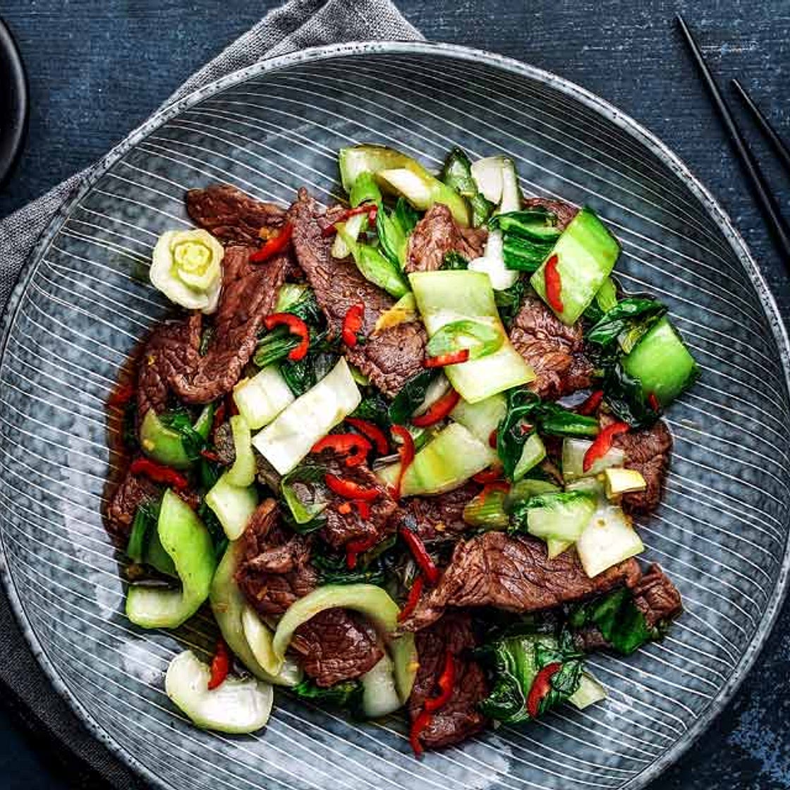 Stir-Fry with Beef & Bok Choy