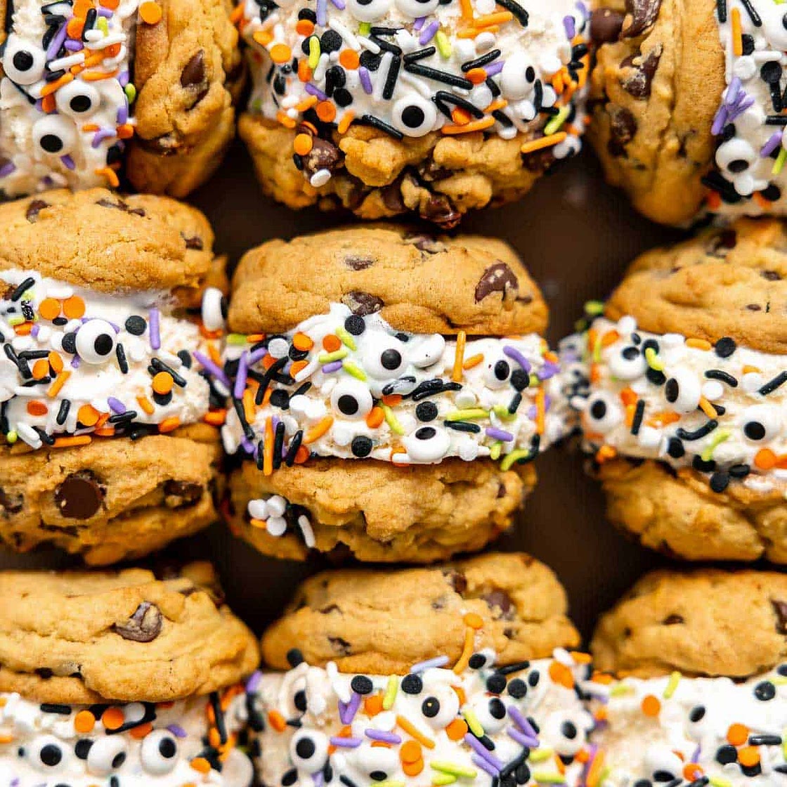 Spooky Halloween Ice Cream Sandwich
