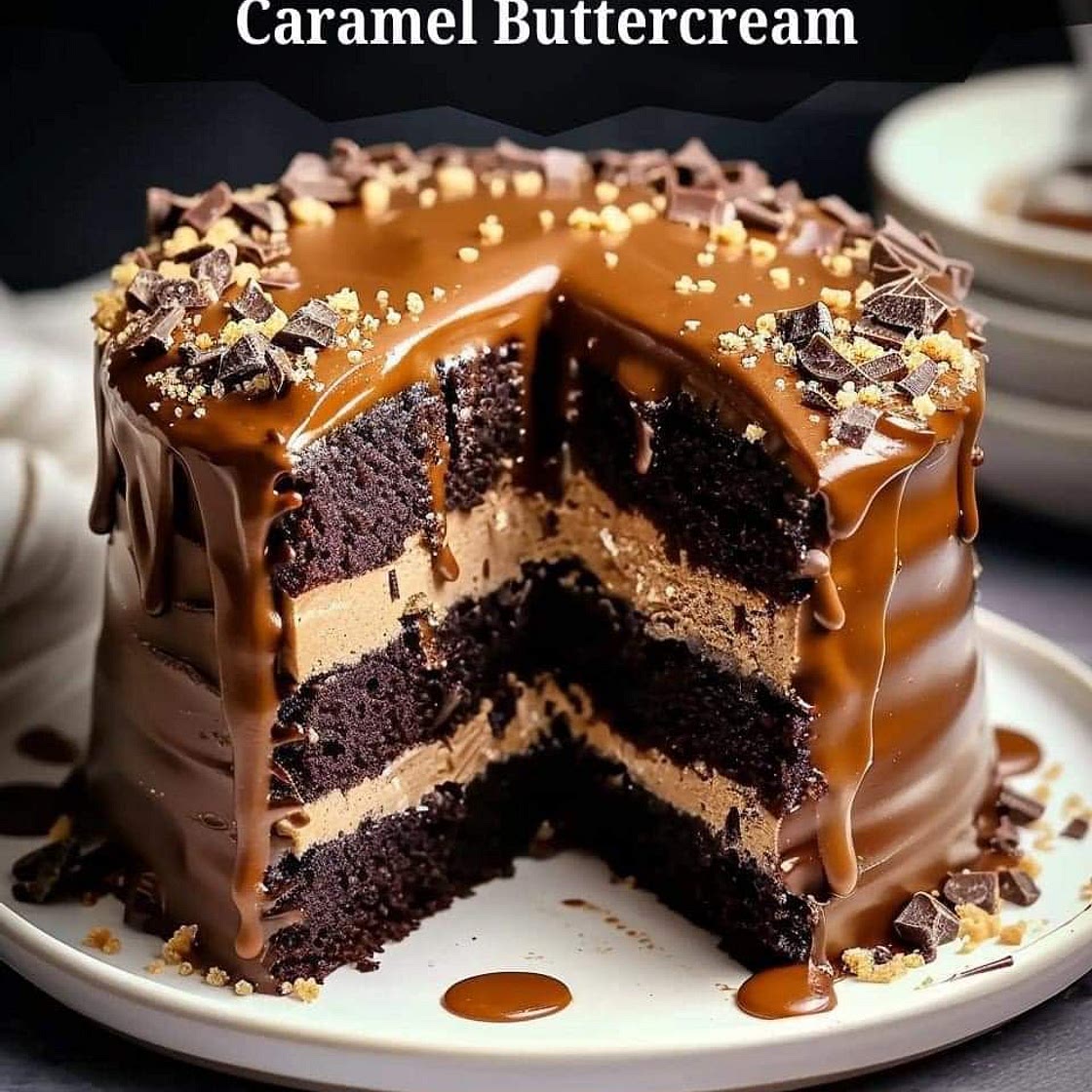 Chocolate Fudge Cake with Salted Caramel Buttercream