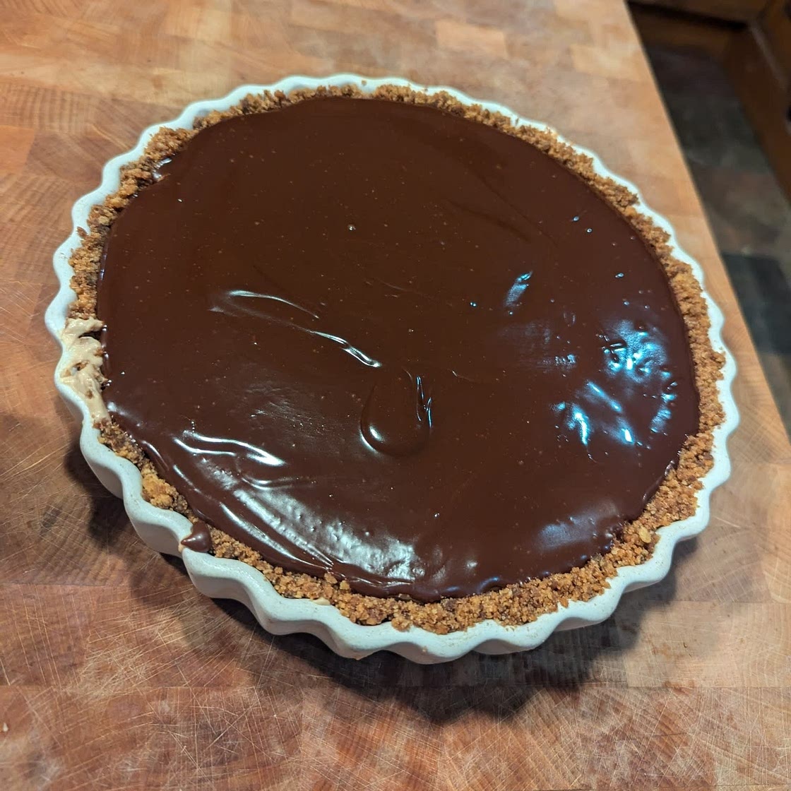 Vegan Peanut Butter Chocolate Tart