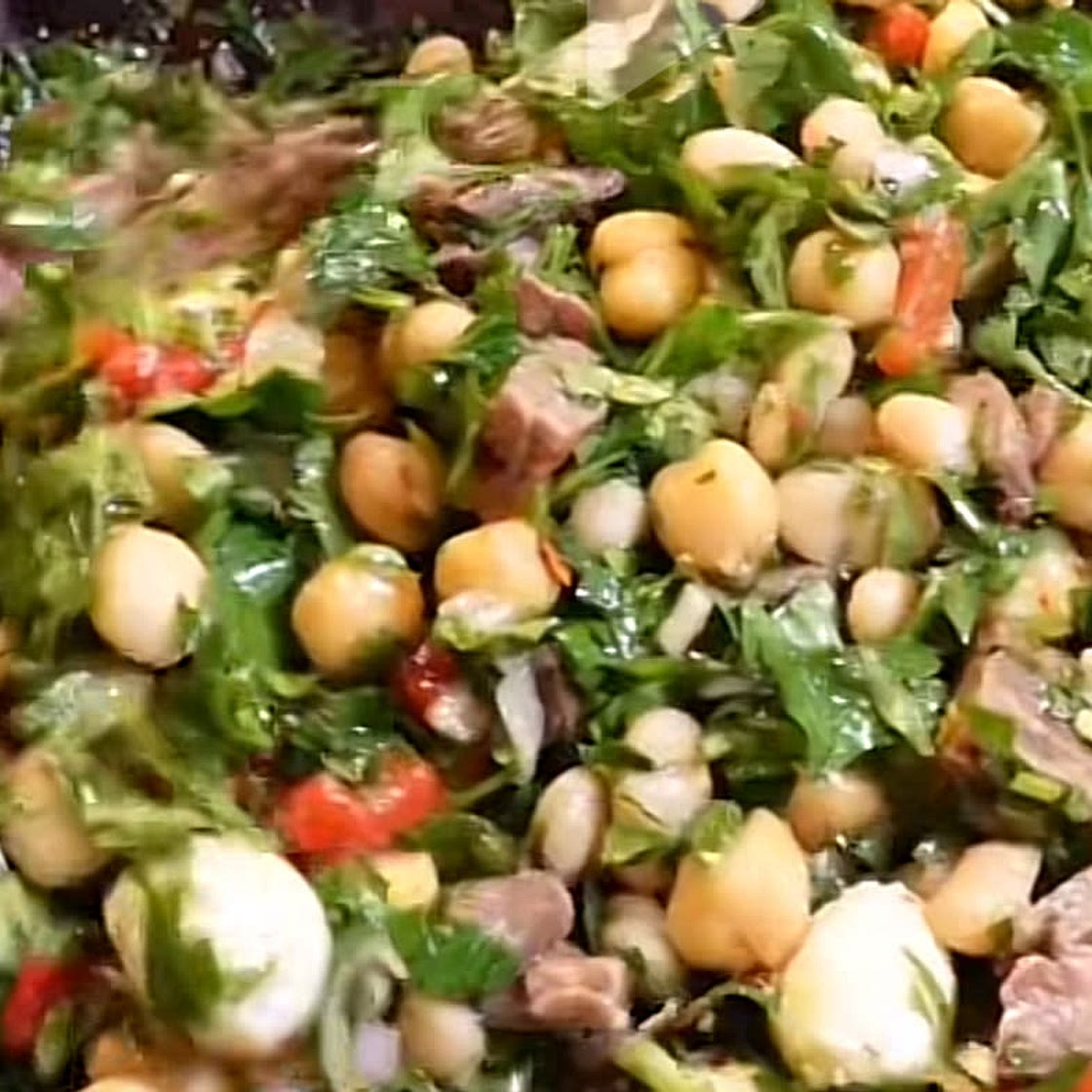 Chimichurri dense bean salad 