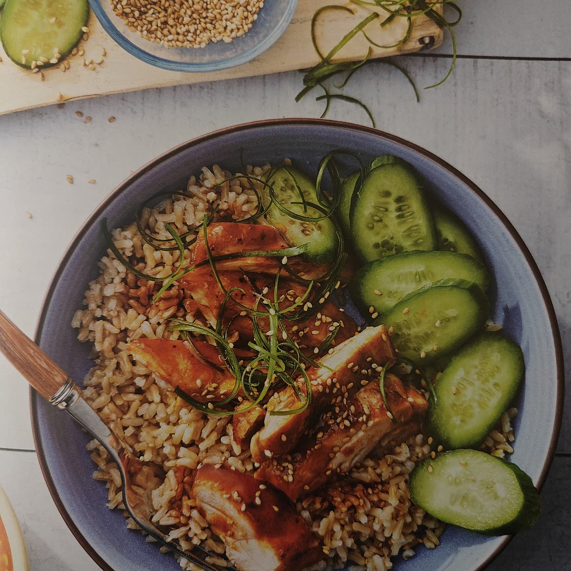 Sweet and spicy Gochujang chicken bowls