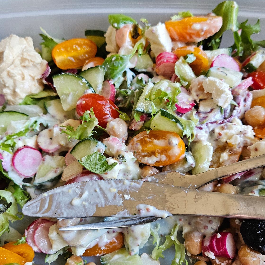 Salade méditerranéen et Houmous