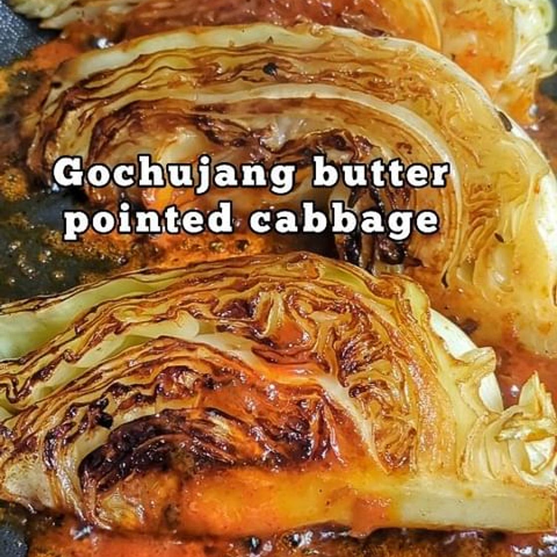 Gochujang butter pointed cabbage