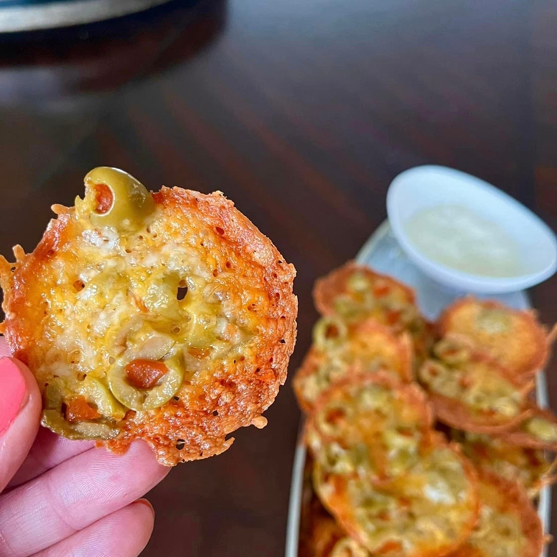 Cheesy Olive Chips
