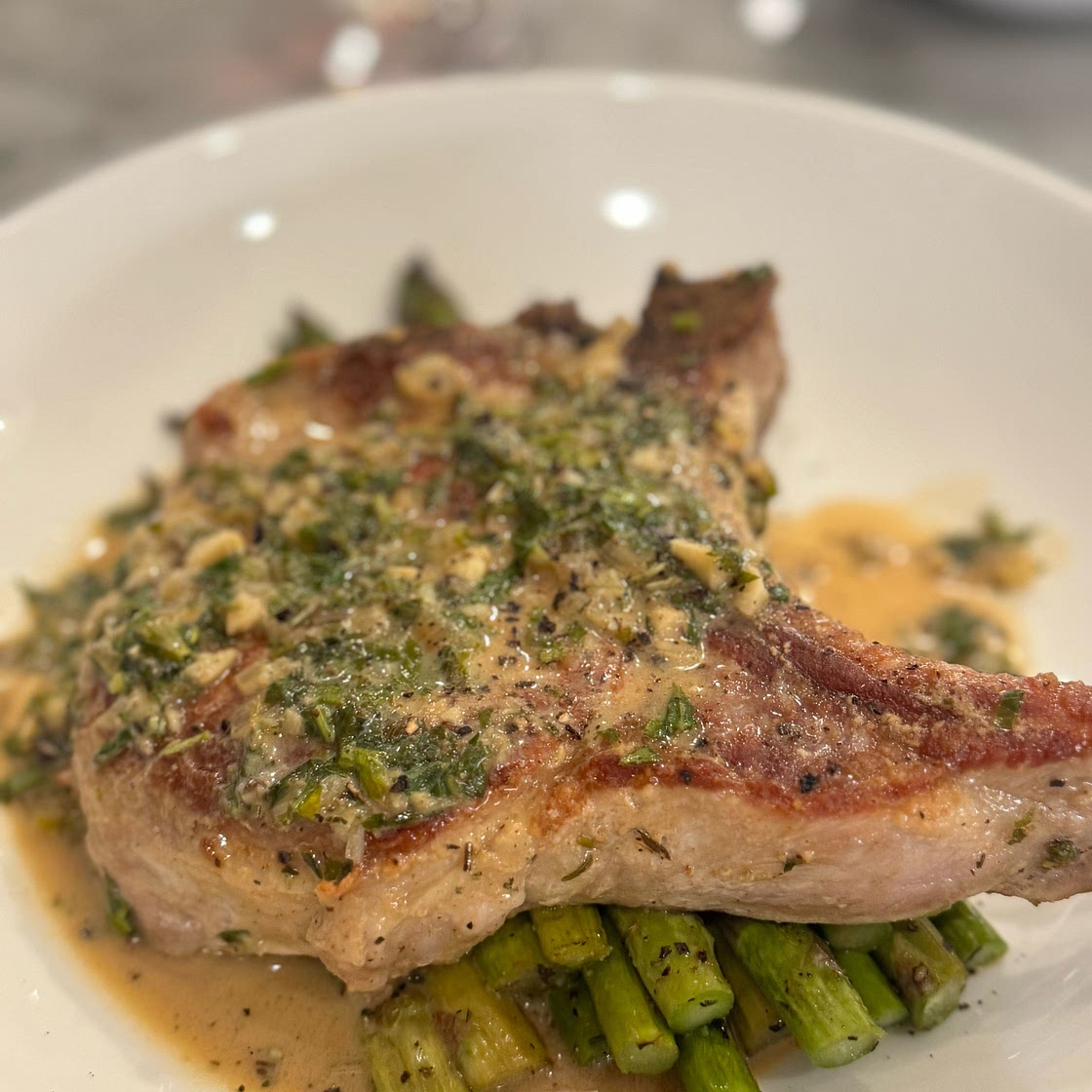 Pork Chops with Dijon Herb Sauce