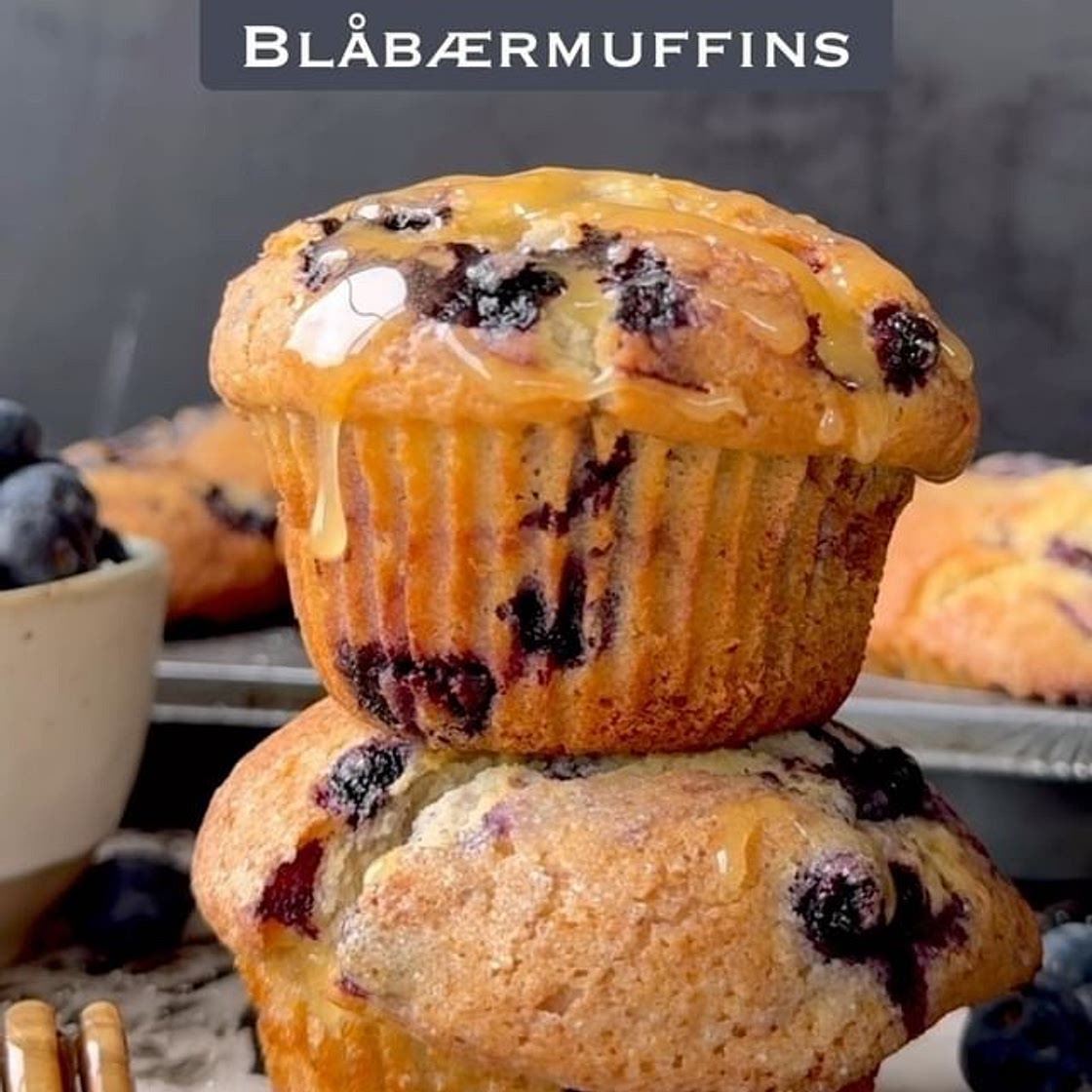 Store amerikanske blåbærmuffins 🫐
