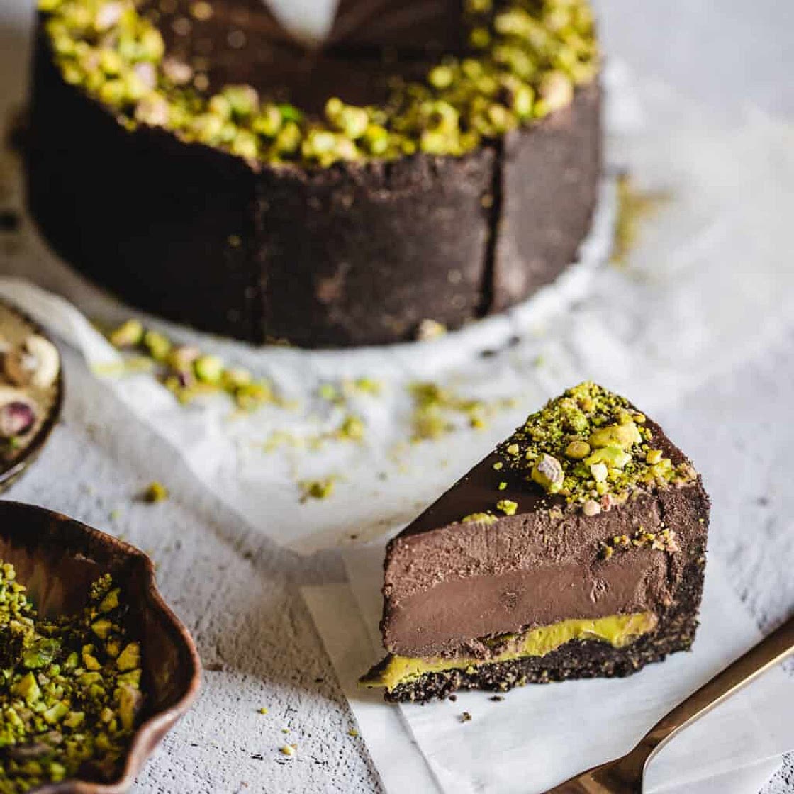 Chocolate pistachio cake (GF)