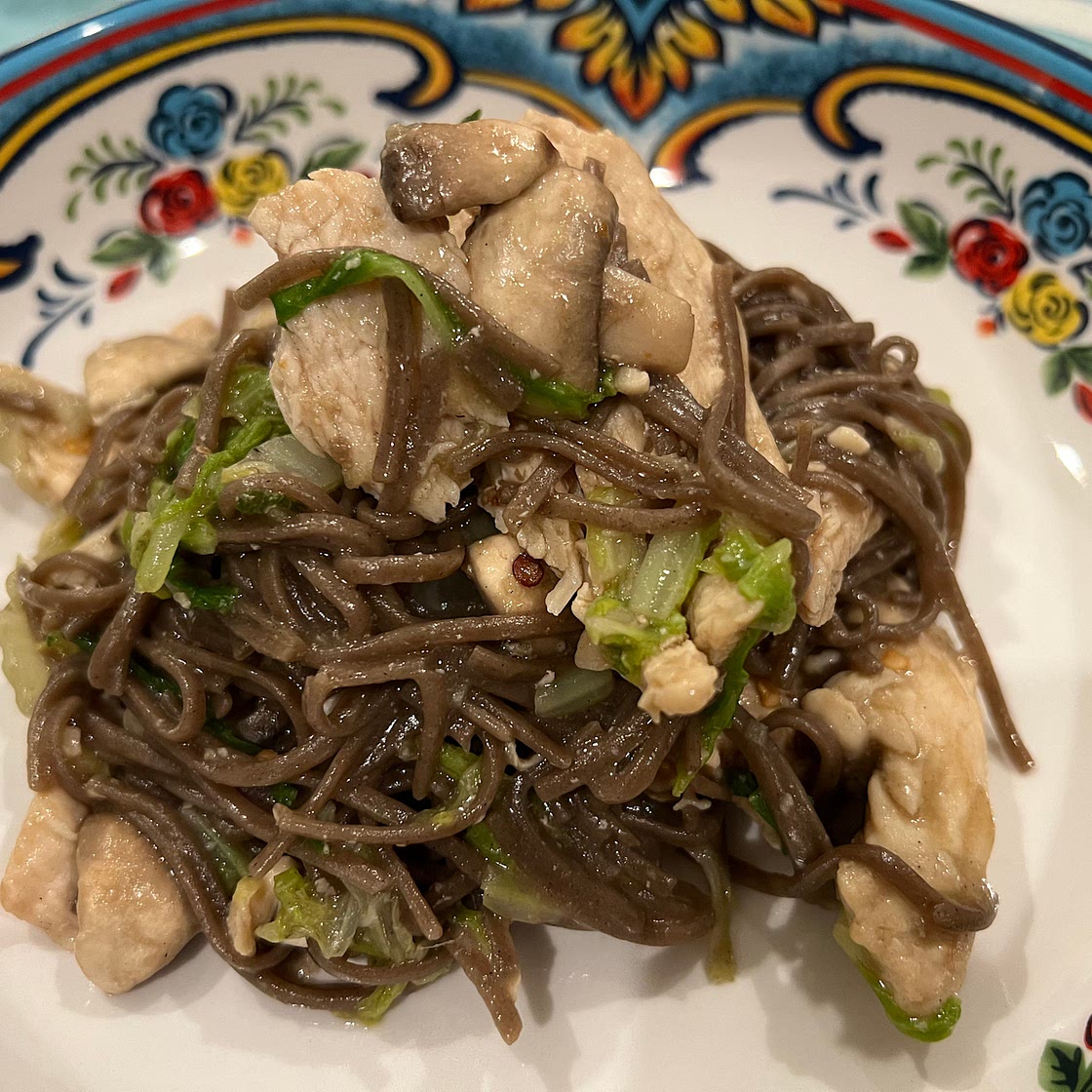 Stir-Fried Chicken with Soba Noodles
