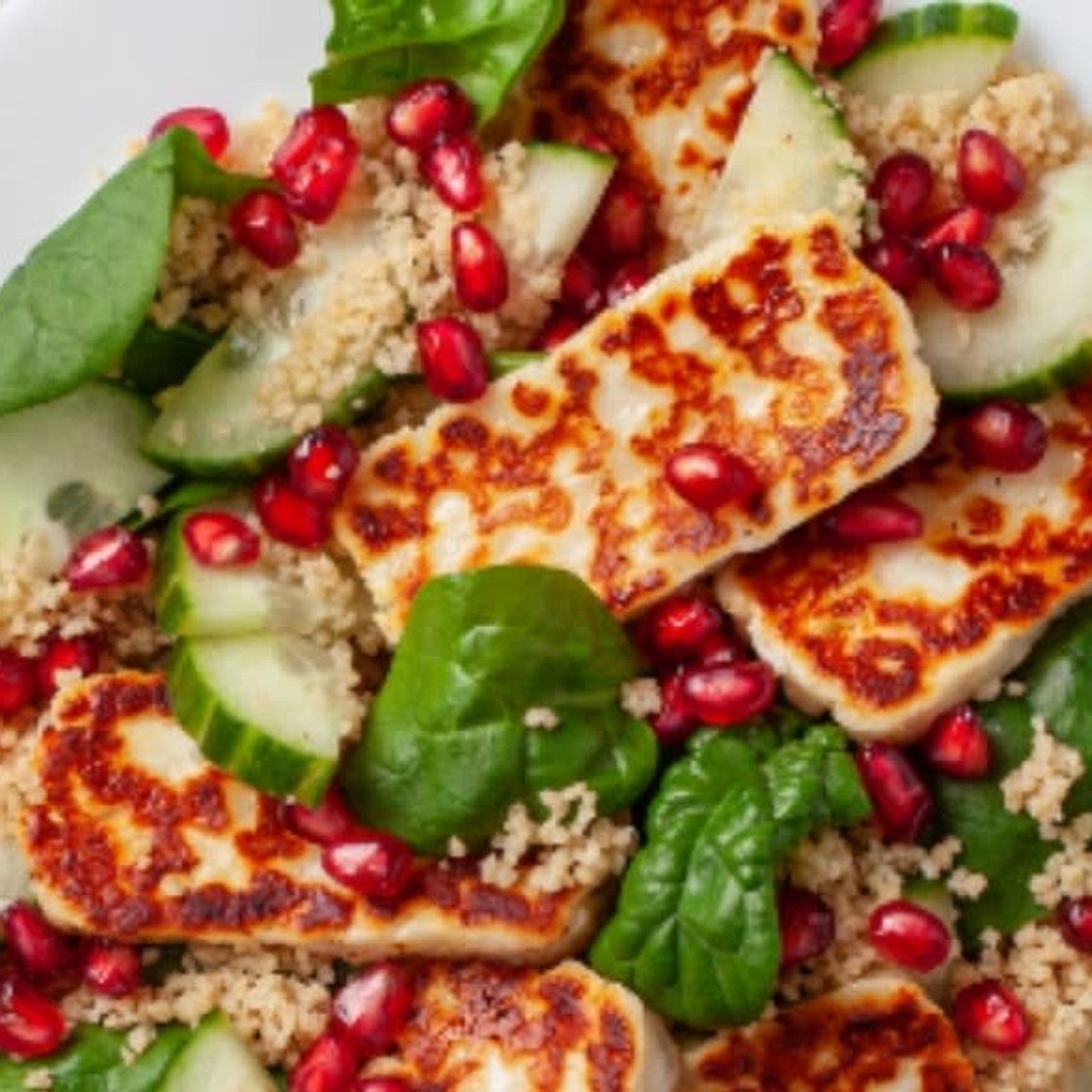 Honey Haloumi Couscous Bowls