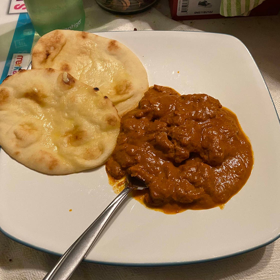 Costco Butter Chicken with Naan Bread