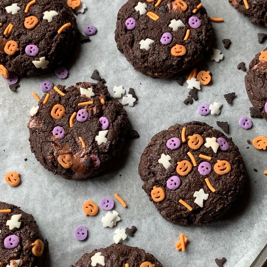 Halloween double chocolate cookies 💀🎃🦇