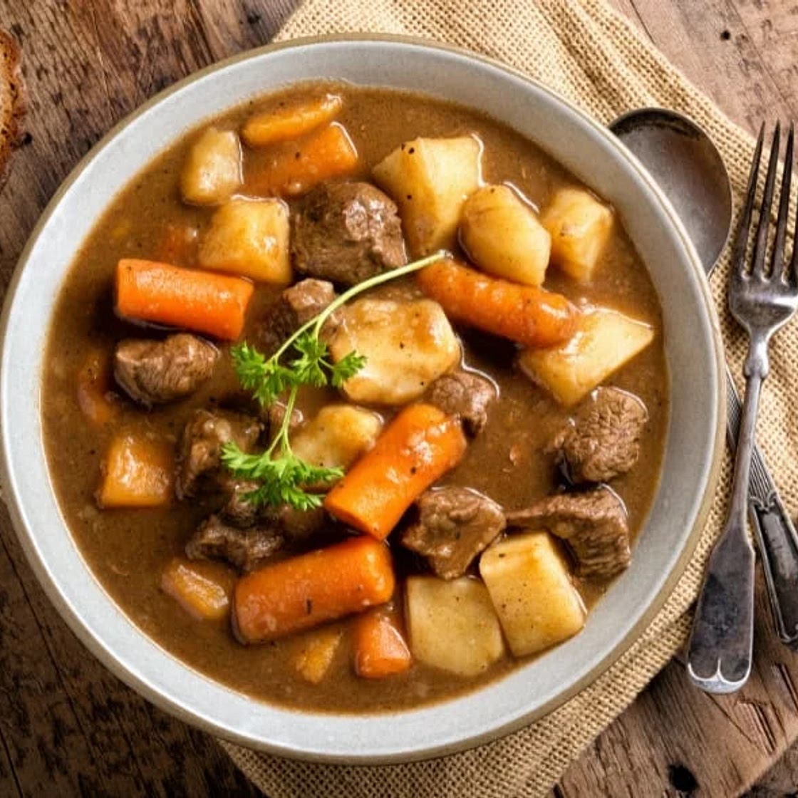 Slow cooker braised beef with carrots and turnips