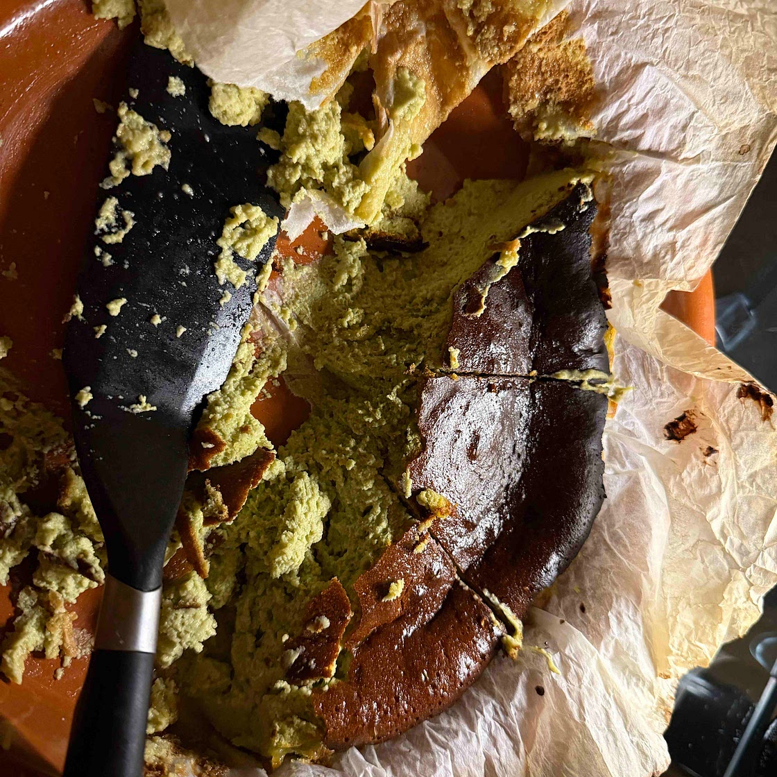 Matcha basque cheesecake 